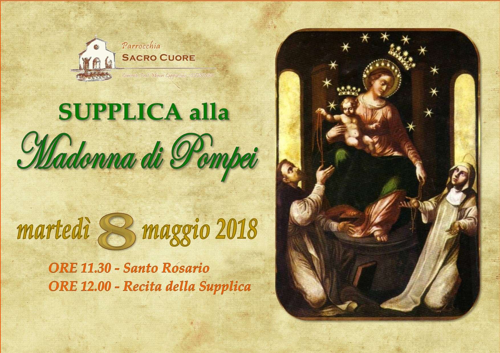 Testo Della Supplica Alla Madonna Di Pompei Supplica alla MADONNA di POMPEI – Parrocchia Sacro Cuore Isernia