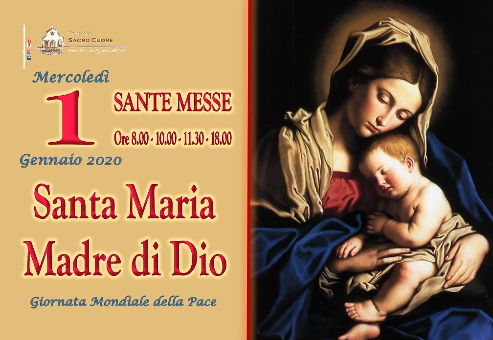 Offerta Della Giornata A Maria Santissima SANTA MARIA MADRE di DIO (Giornata Mondiale della Pace) – mercoledì 1