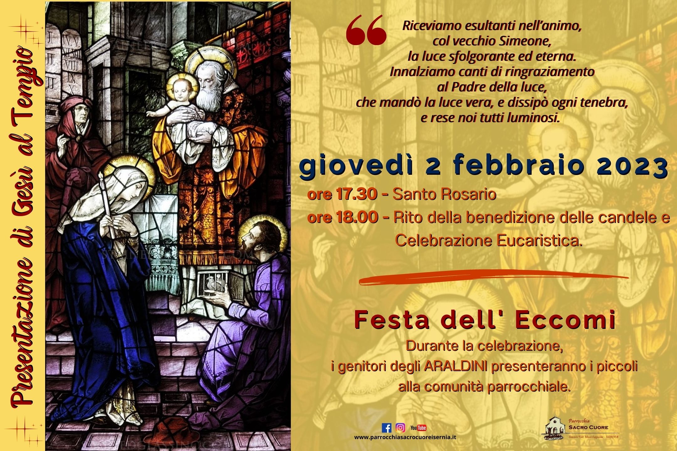 Preghiera Candelora Presentazione Di Gesù Al Tempio Presentazione di Gesù al Tempio (Festa della Candelora) – giovedì 2